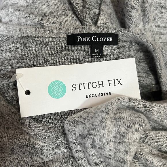 Pink Clover MEDIUM Artemis Button Down Back Detail Knit Top - Stitch Fix Elbow - Picture 8 of 9